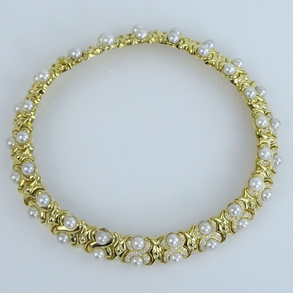 Italian Heavy 18 Karat Yellow Gold Choker Necklace