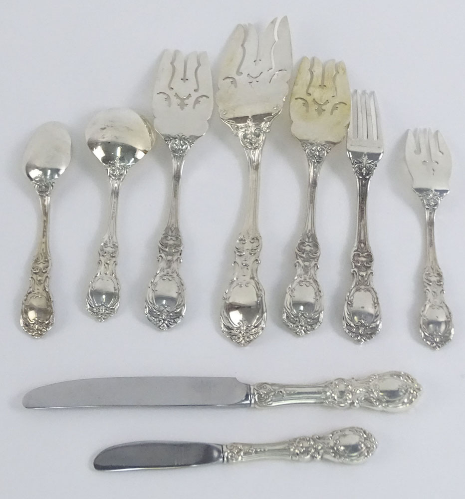 Fifty (50) Piece Reed & Barton Francis I Sterling Silver Partial Flatware Set.