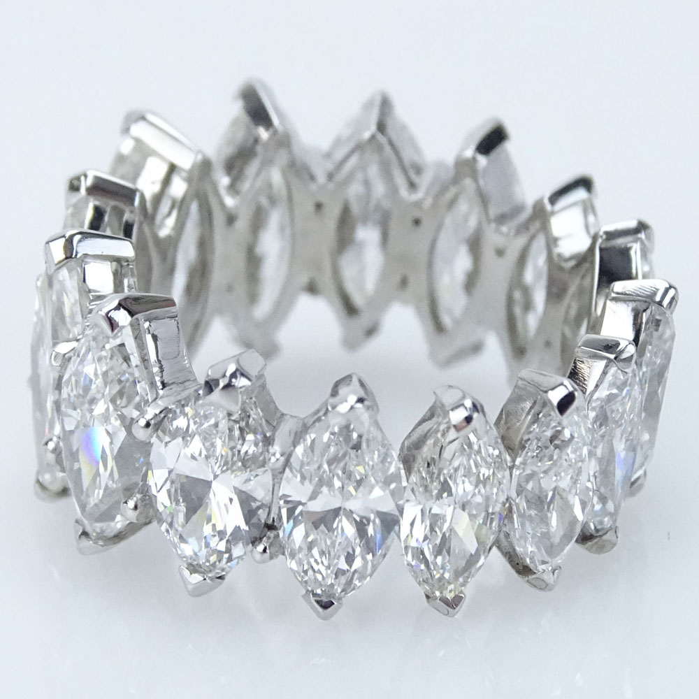 Approx. 15.0 Carat Marquise Cut Diamond and Platinum Eternity Band