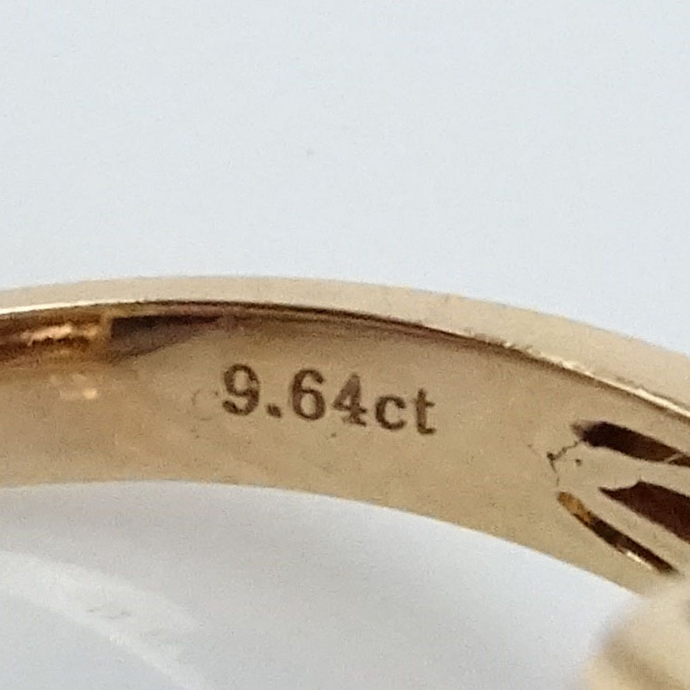 9.64 Carat Emerald Cut Bi Color Tourmaline and 14 Karat Rose Gold Ring