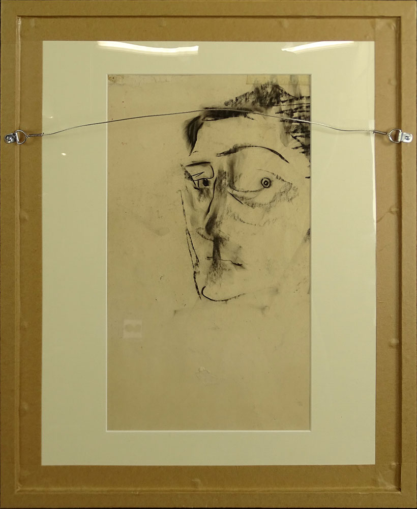 Circa 1930's Two Sided Ink and Charcoal Illustration- Portraits of Salvador Dali and Max Ernst
