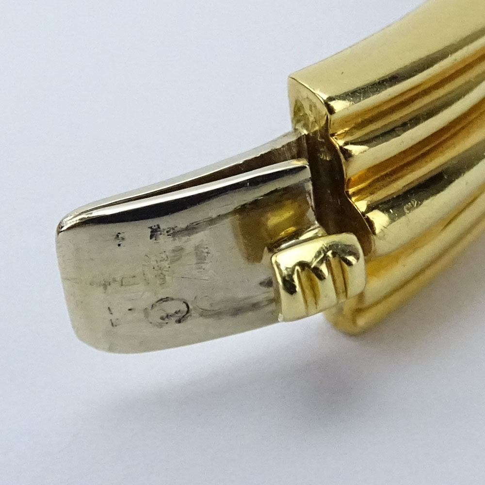 Vintage French 18 Karat Yellow Gold Bangle Bracelet