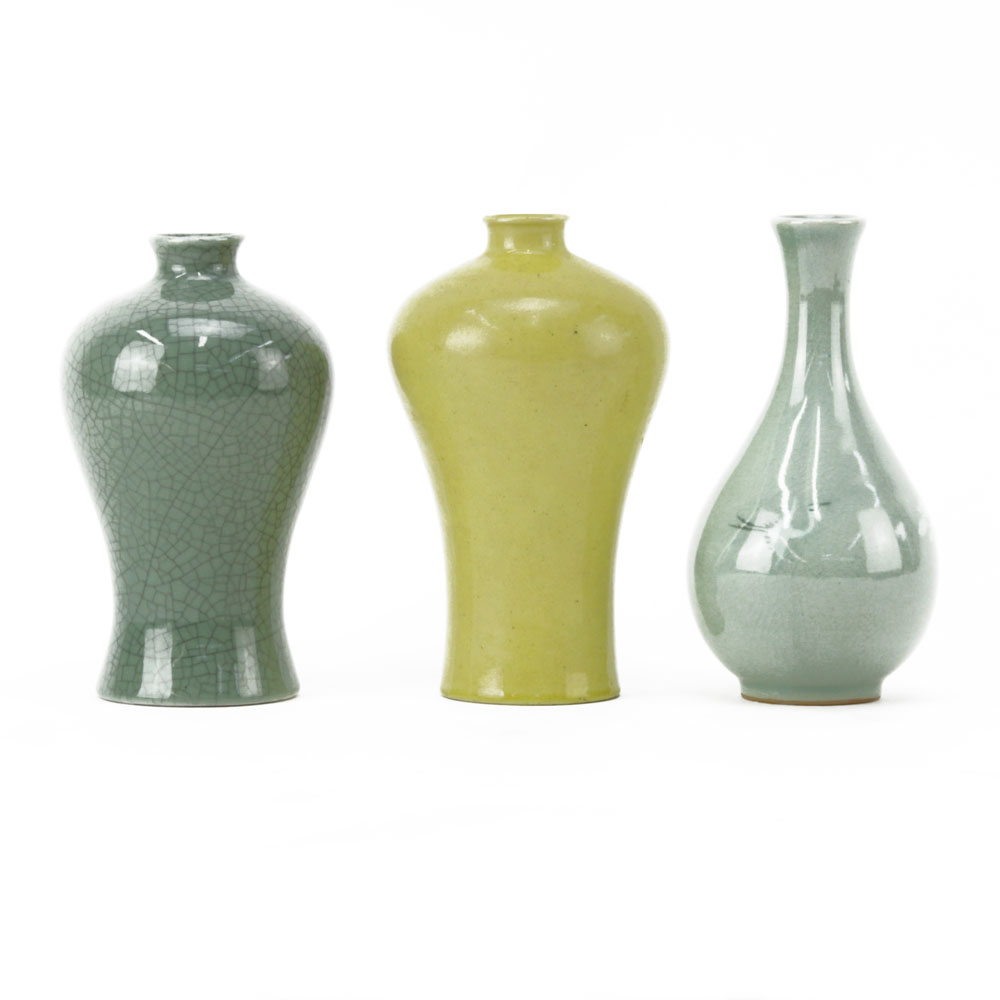 Lot of Three (3) Vintage Asian Vases