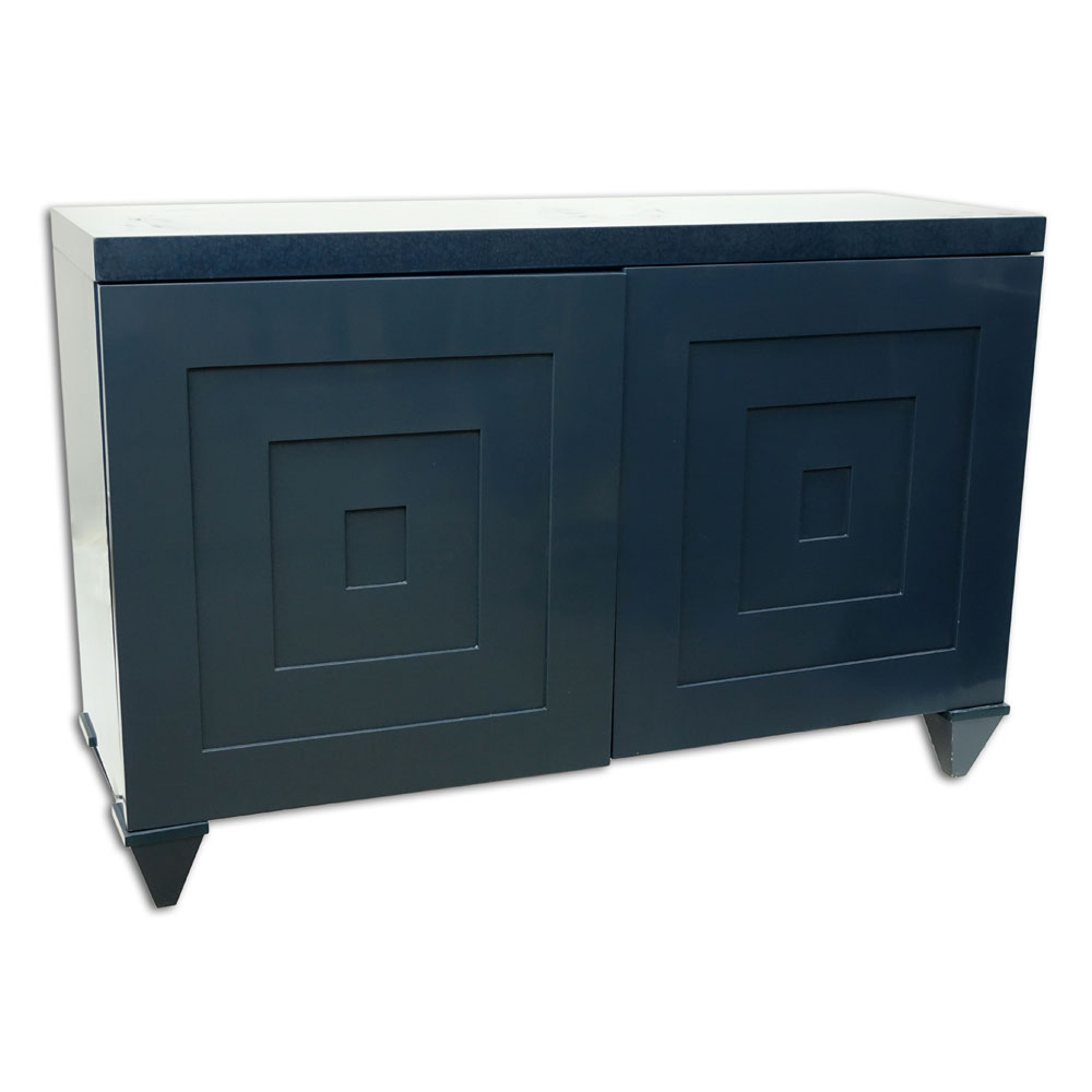 Contemporary Modern Lacquered Wood Serving Cabinet Console.