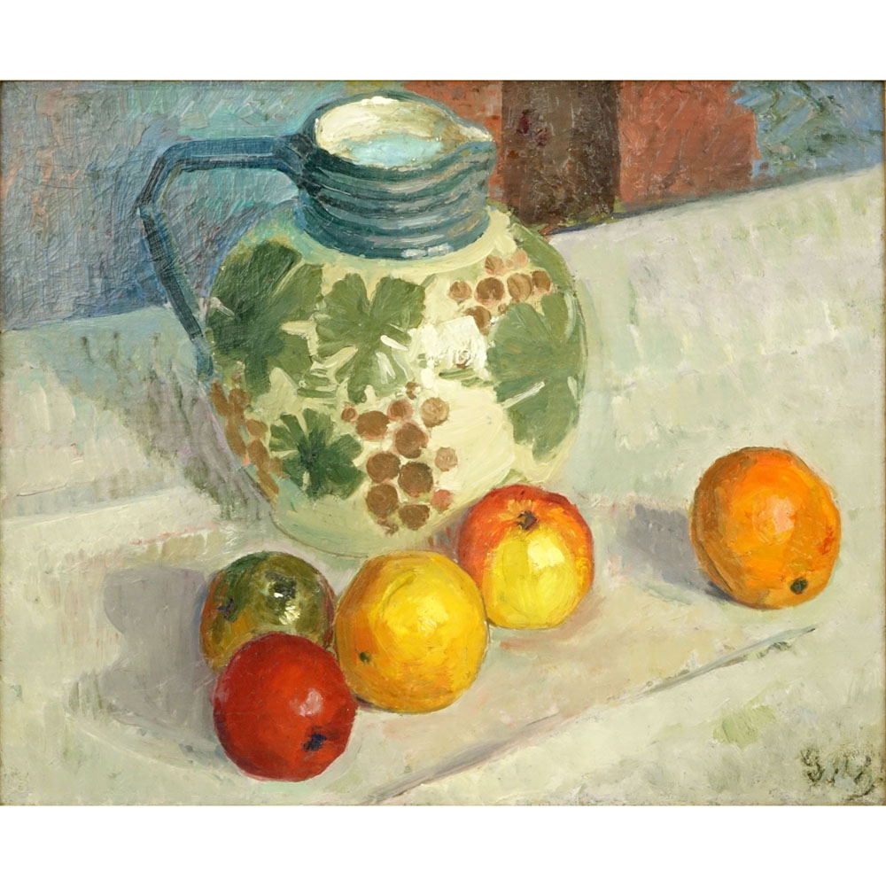 Attributed to: Alfred Sisley, French (1839 - 1899) Well Done Oil on Canvas "Still Life" 