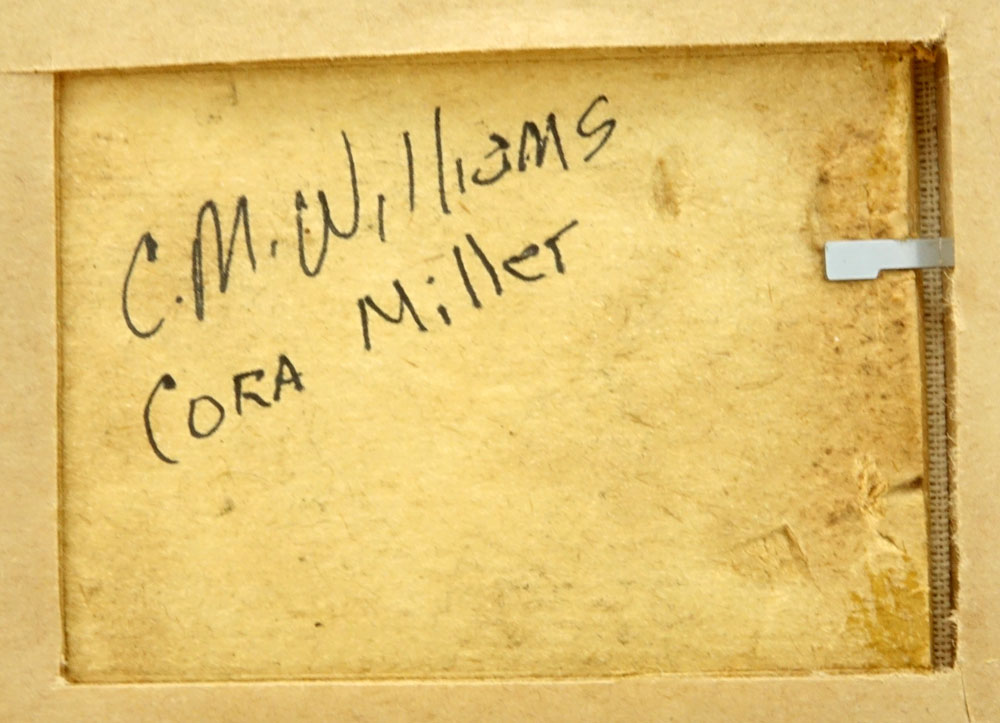 Cora Miller Williams, American (20th Century) Oil on board. "Covered Bridge"