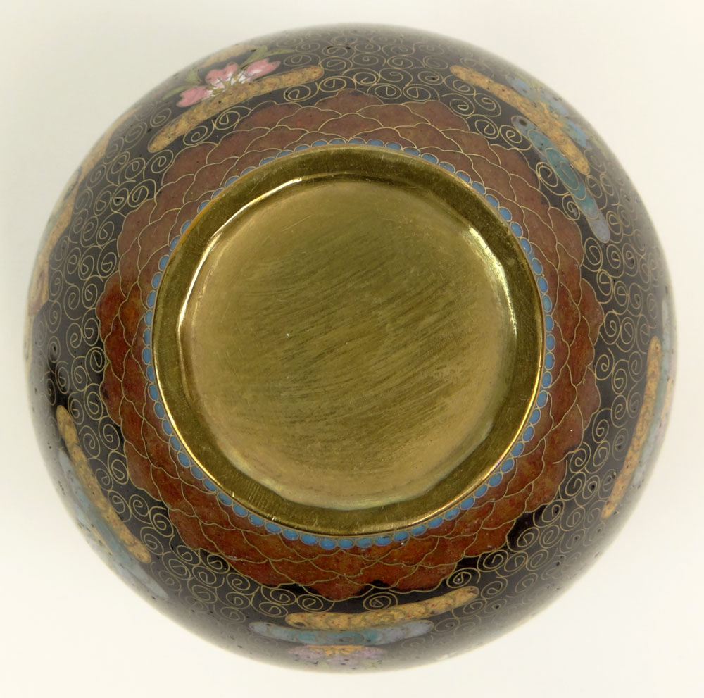 Early to Mid 20th Century Japanese Cloisonne Covered Jar