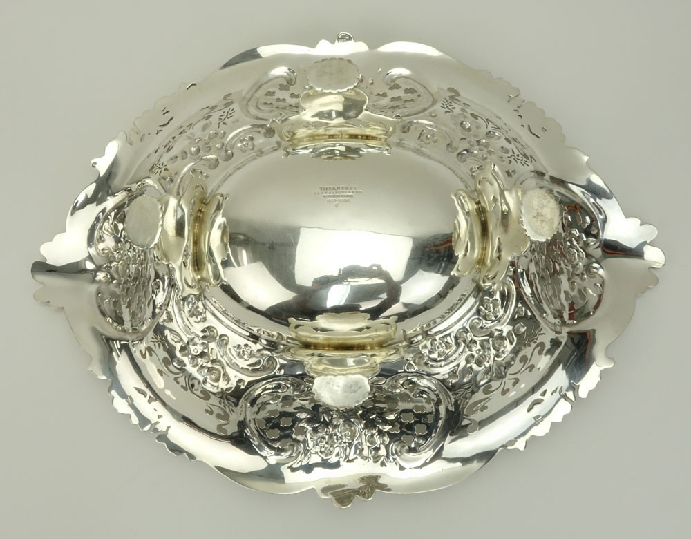 Tiffany & Co. Sterling Silver Reticulated Centerpiece Bowl.