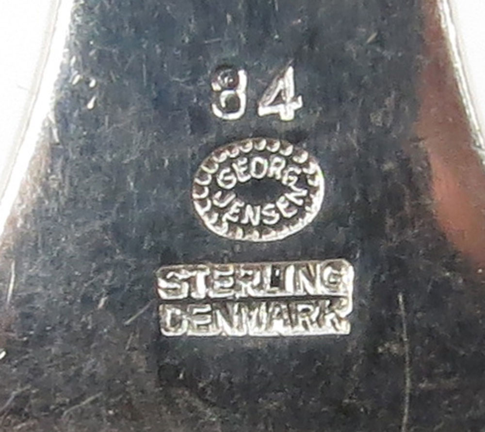 Eight (8) Georg Jensen "Acorn" Sterling Silver Serving Pieces. 