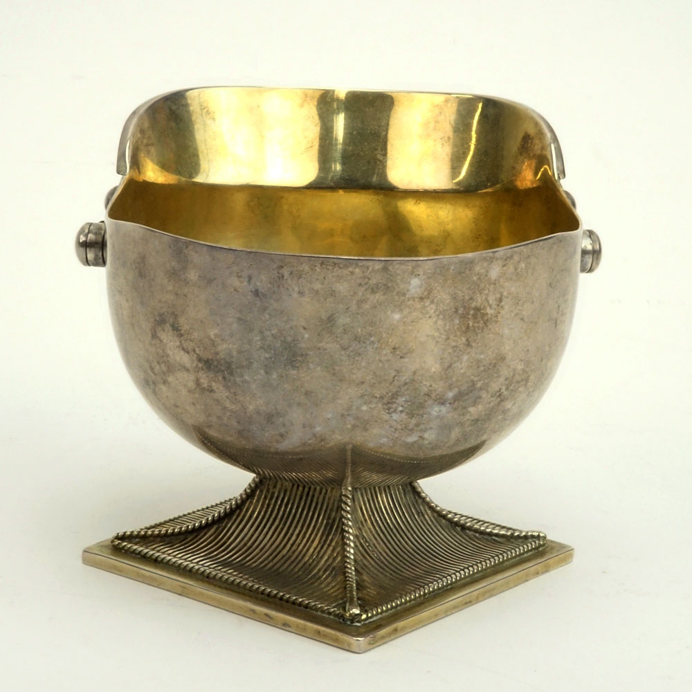 Early 20th Century Russian 84 Silver Russian Helmet Form Footed Compote