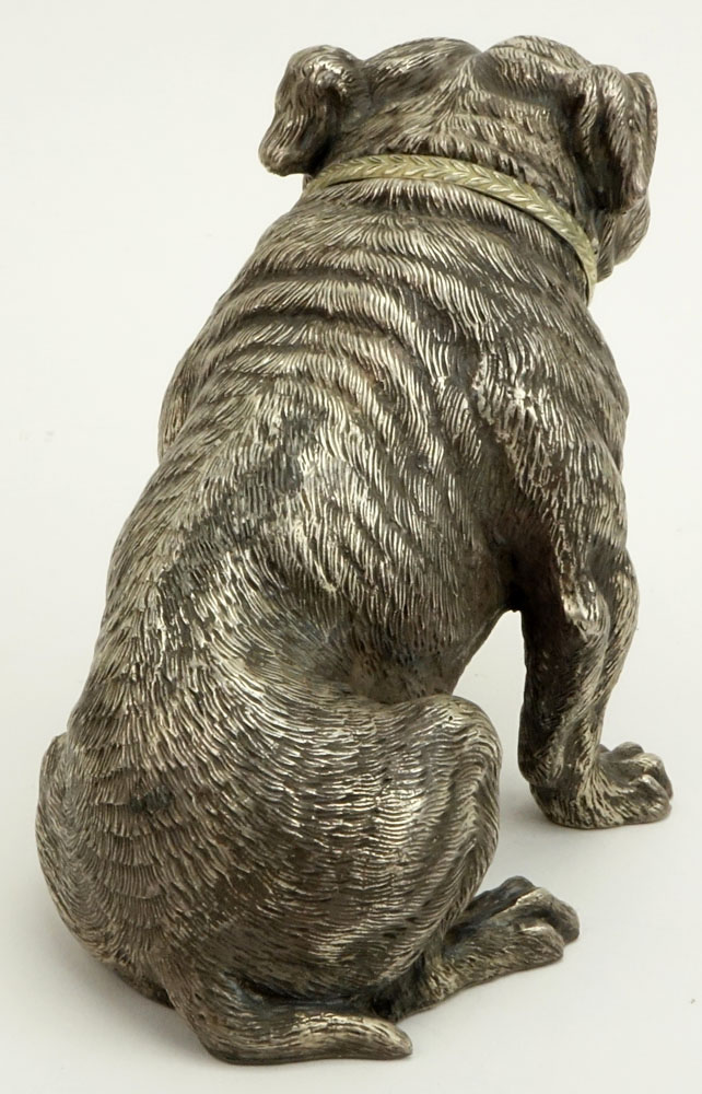 20th Century Russian 88 Silver Figural Bulldog