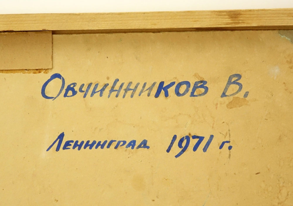 20th Century Russian Oil on Cardboard. "Still Life" 