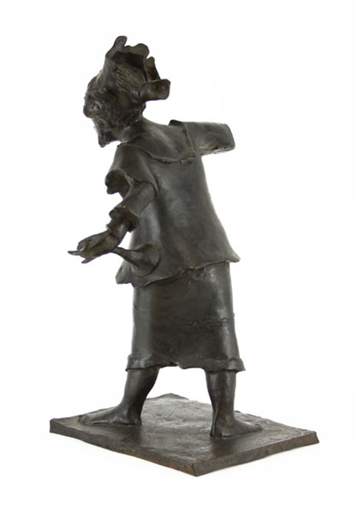 David Aronson, American (1923 - 2015) Bronze sculpture "Troubadour". 