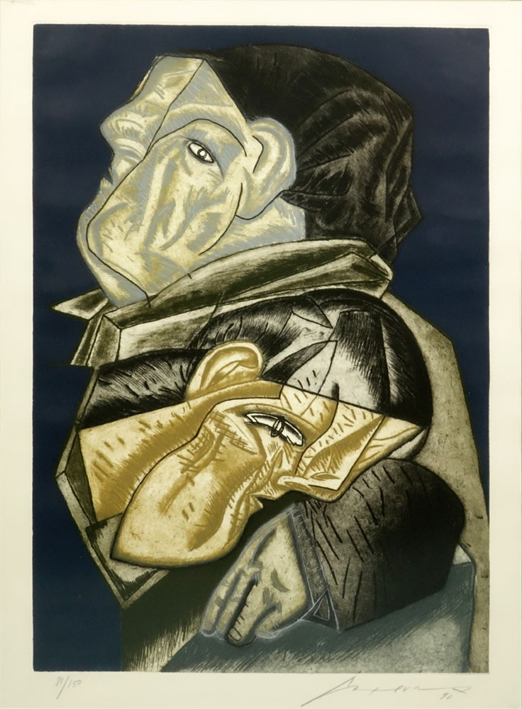 Jose Luis Cuevas, Mexican (1933) Color lithograph "Caja China II"