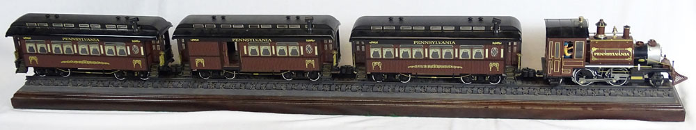 Large Scale Retro Plastic Model Train "Pennsylvania Rail Road" Includes the Locomotive and 3 Cars