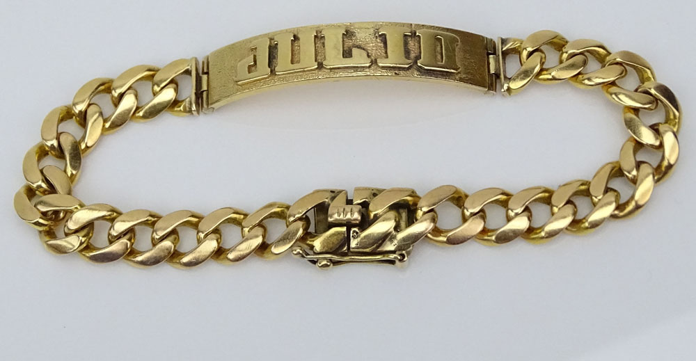 Vintage 18 Karat Yellow Gold ID Bracelet "Julio"