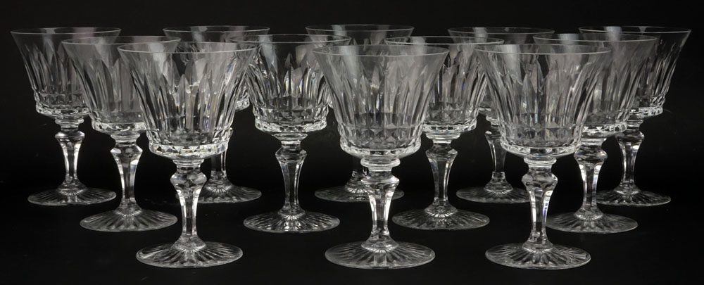 Lot of Twelve (12) Baccarat Crystal "Buckingham" Water Goblets. 