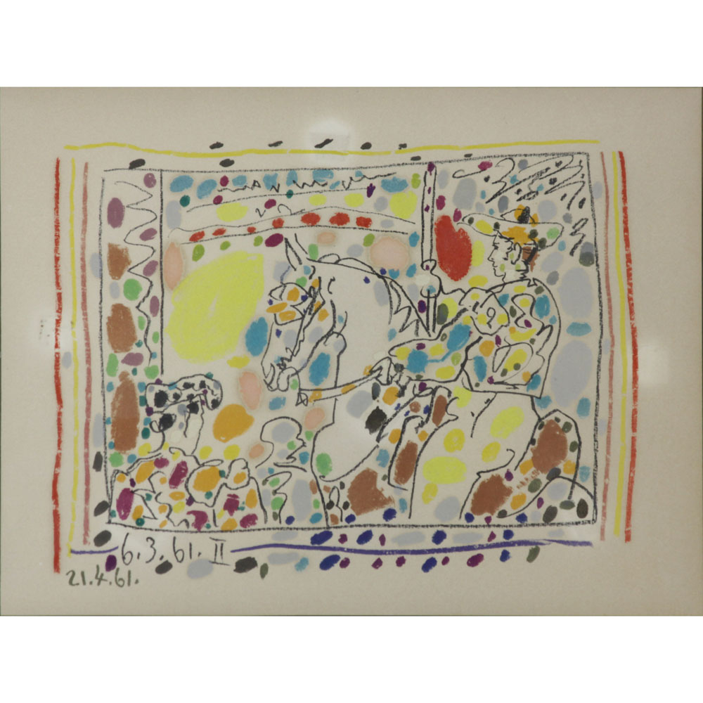 Pablo Picasso, Spanish, (1881-1973) "Le Picador II" Color Lithograph on Paper