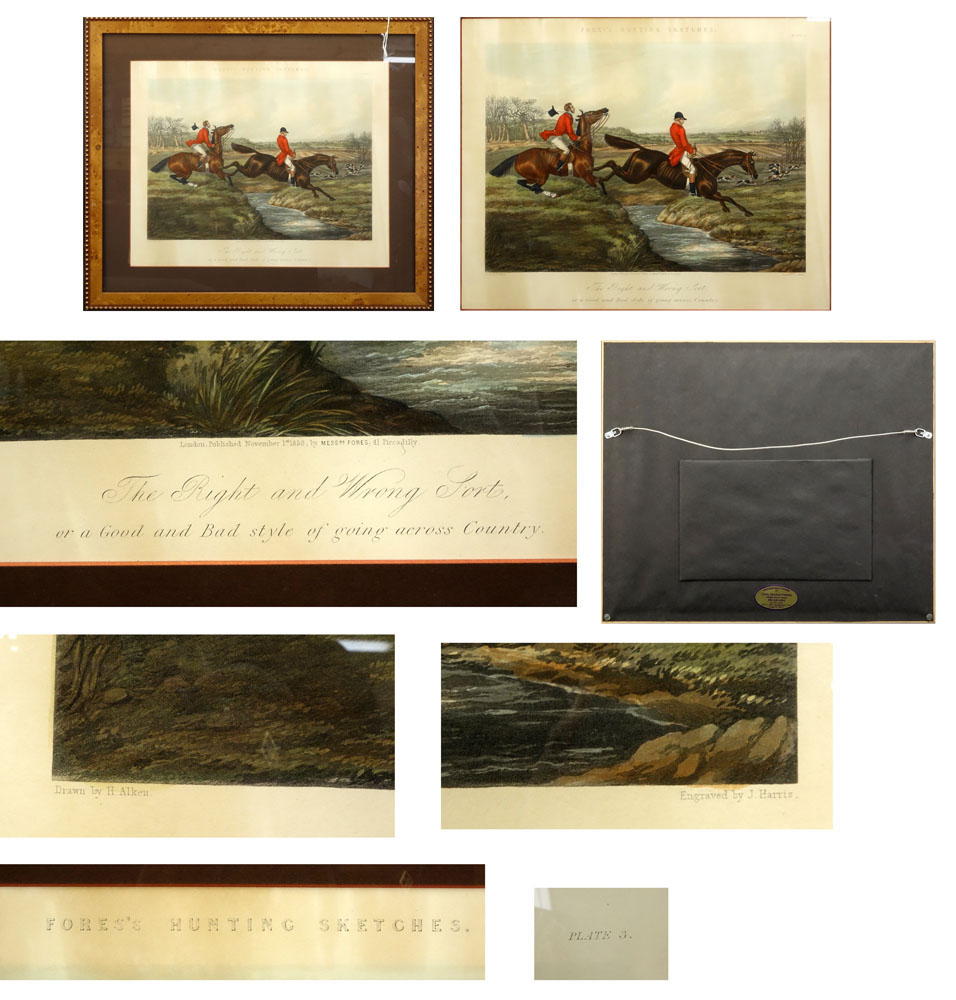 Pair Hand Colored Engravings "The Right And Wrong Sort". 