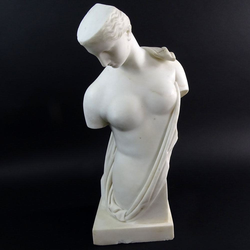 Mid 20th Century Carved Marble Classical Figure.