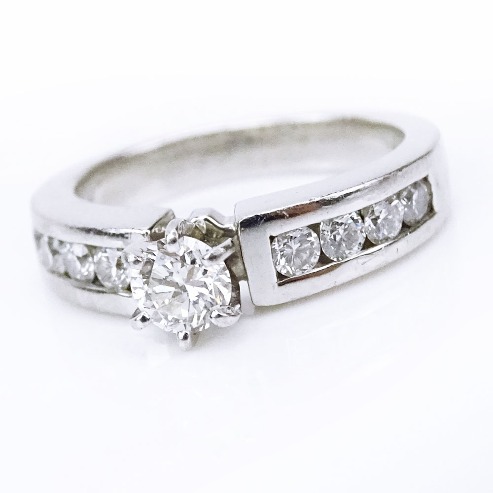 Vintage Approx. 1.25 Diamond and Platinum Engagement Ring