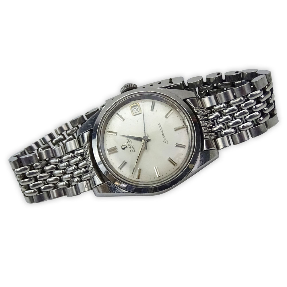 Man's Vintage Omega Stainless Steel Seamaster Bracelet Watch with Automatic Movement