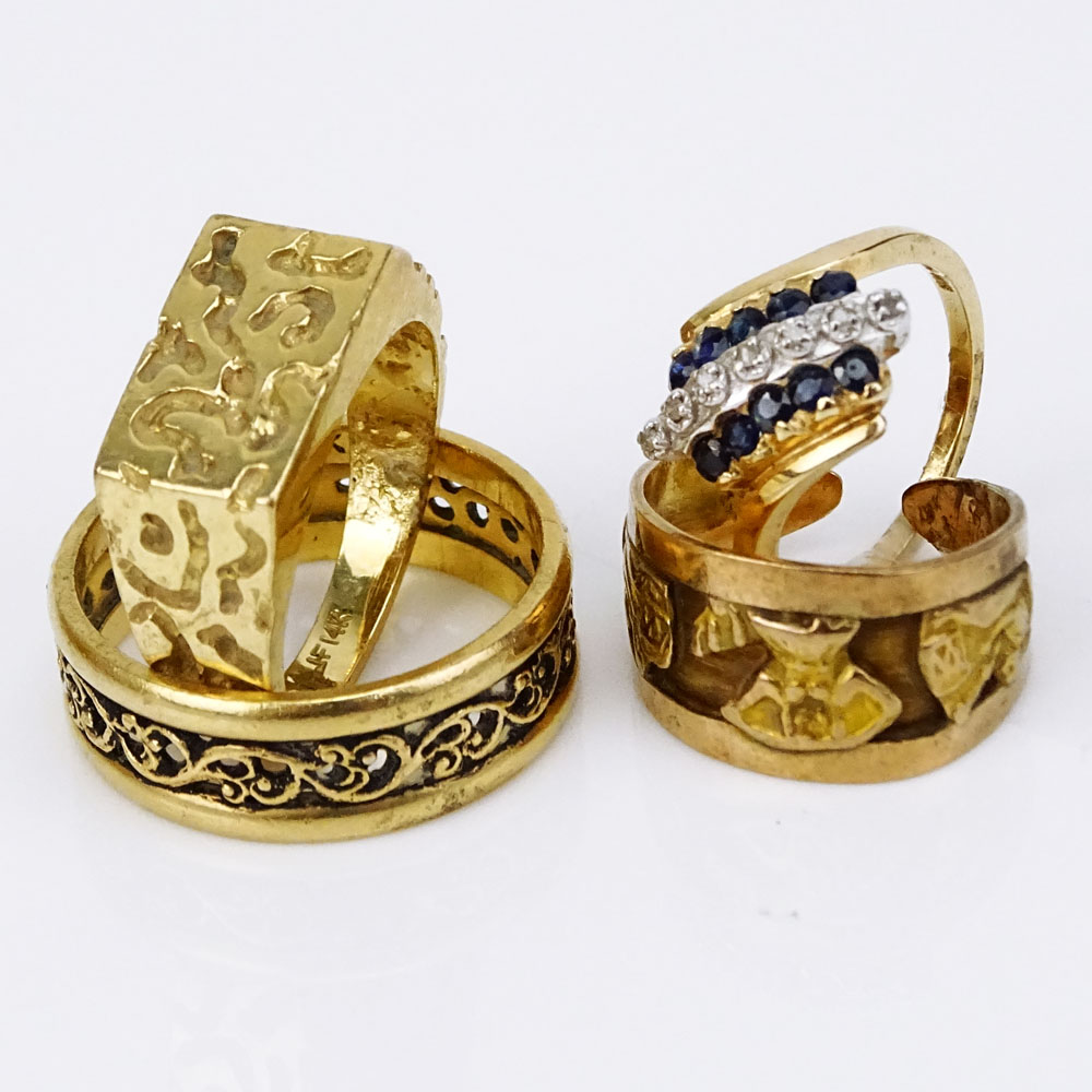 Collection of Four (4) Vintage Gold Rings