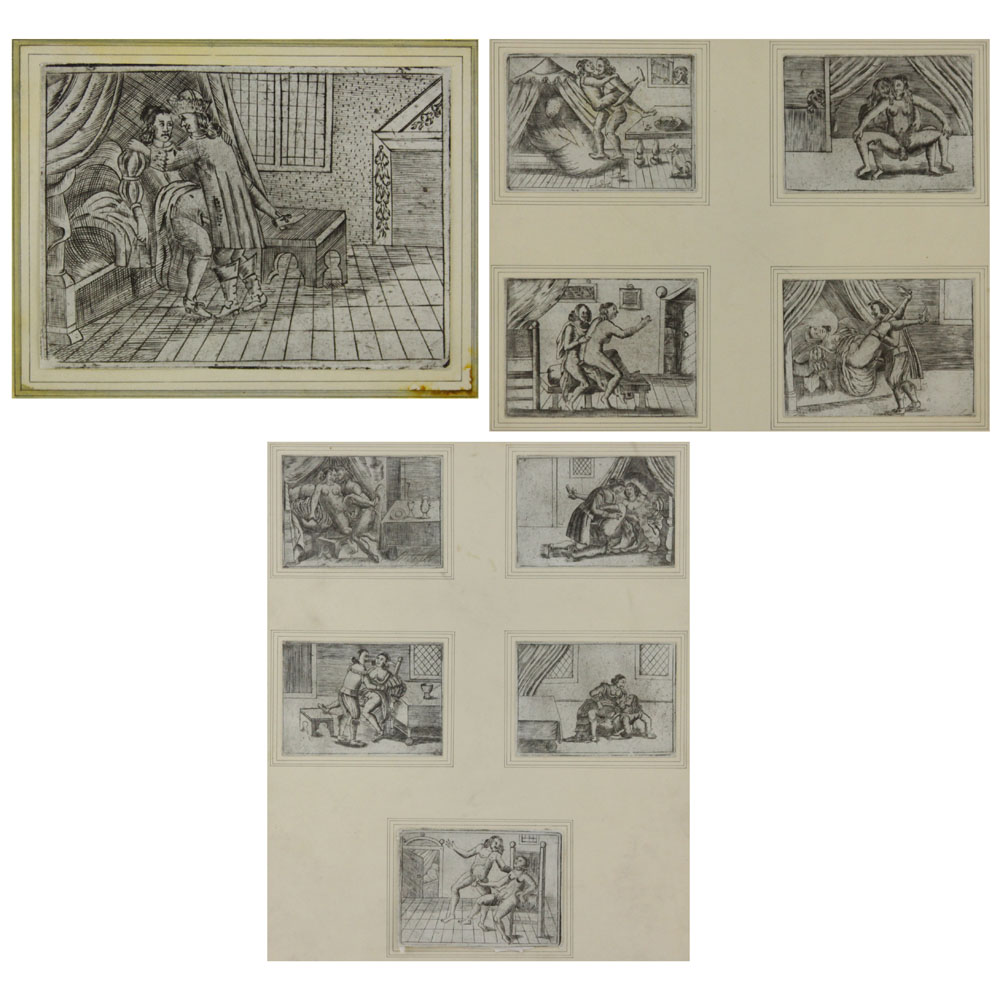 Collection of Ten (10) 18/19th Century French Erotic Etchings.