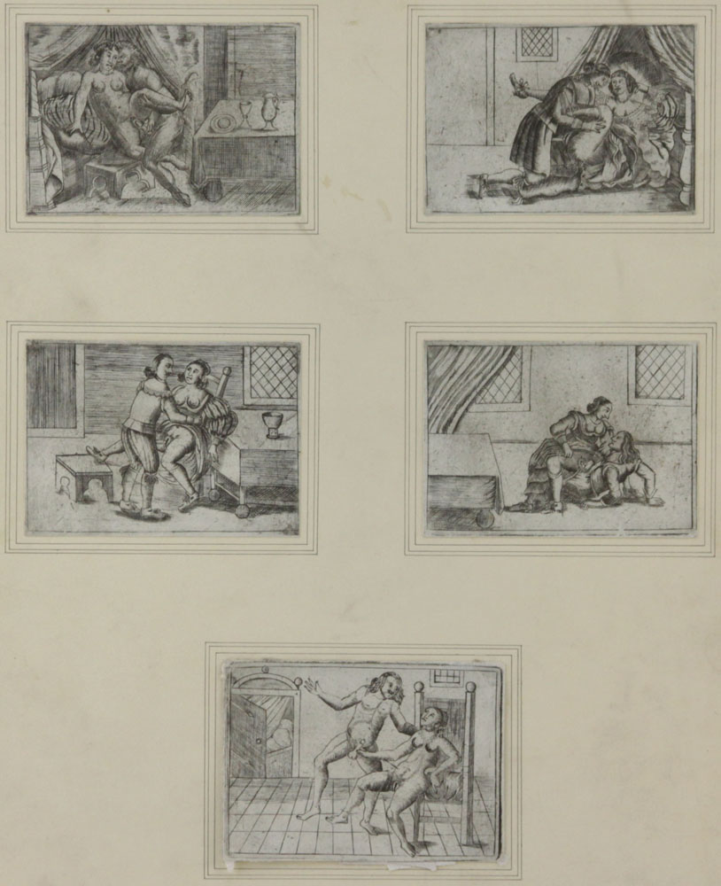 Collection of Ten (10) 18/19th Century French Erotic Etchings.