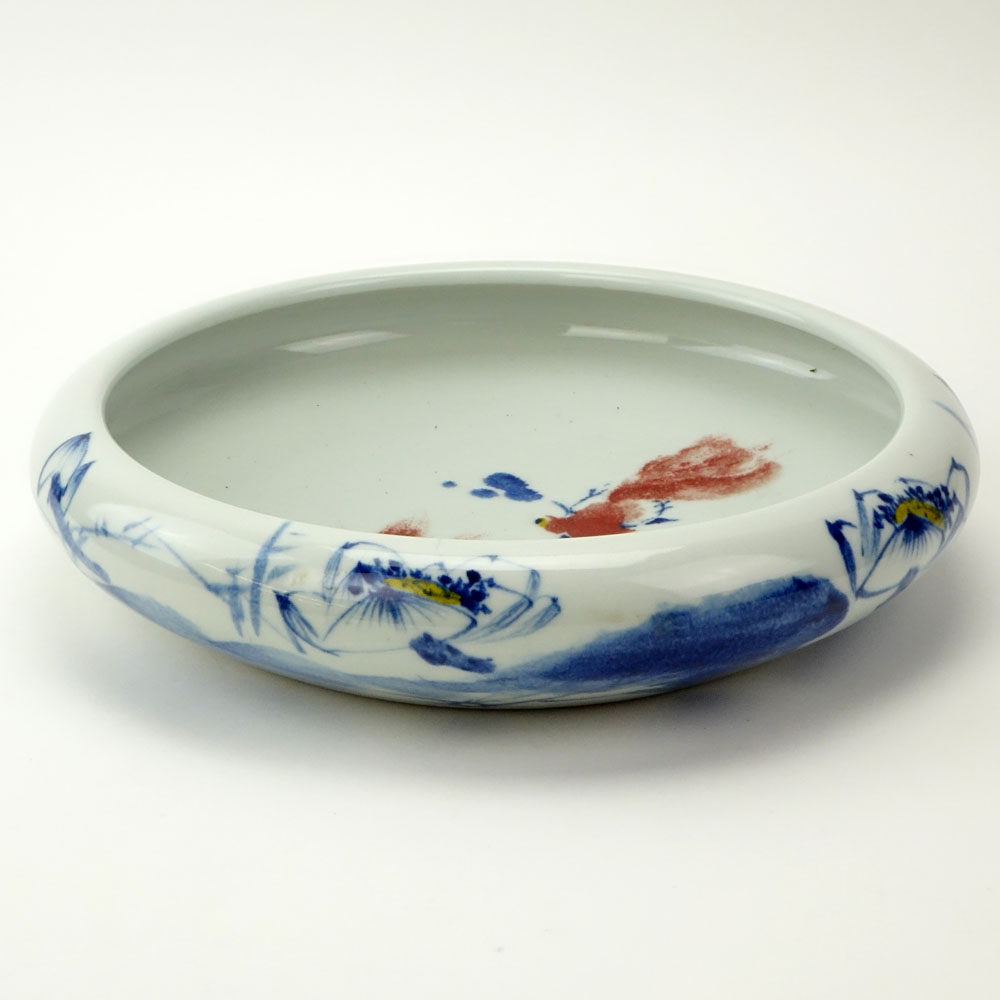 Antique Japanese Porcelain Imari-ware Shallow Fish Bowl