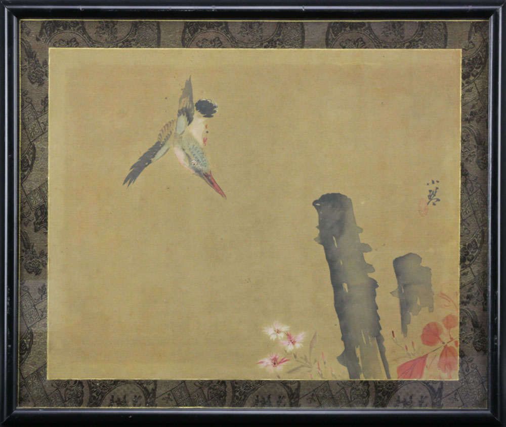 19/20th Century Chinese Song Dynasty Style Bird Scroll Painting