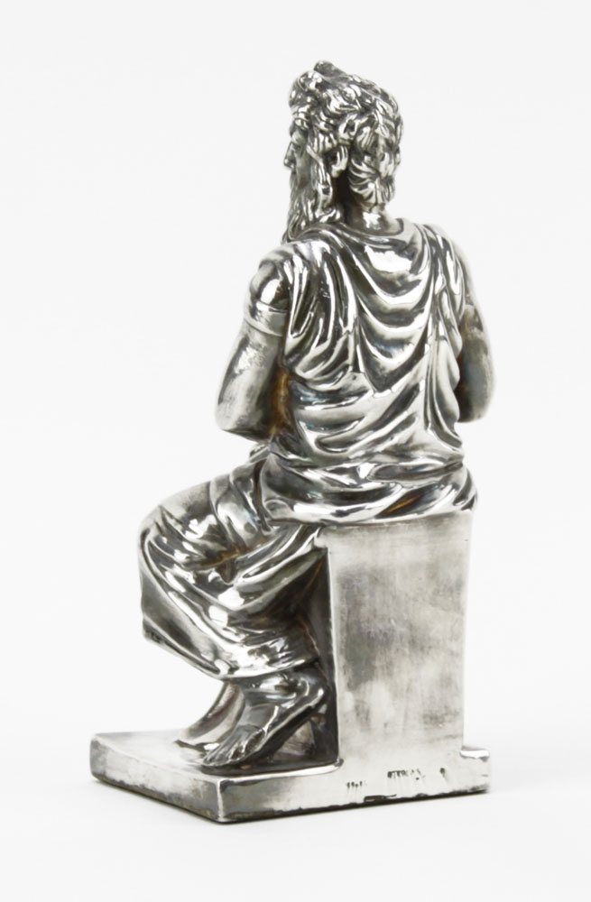 Sterling Silver Figure of Moses Sculpture.