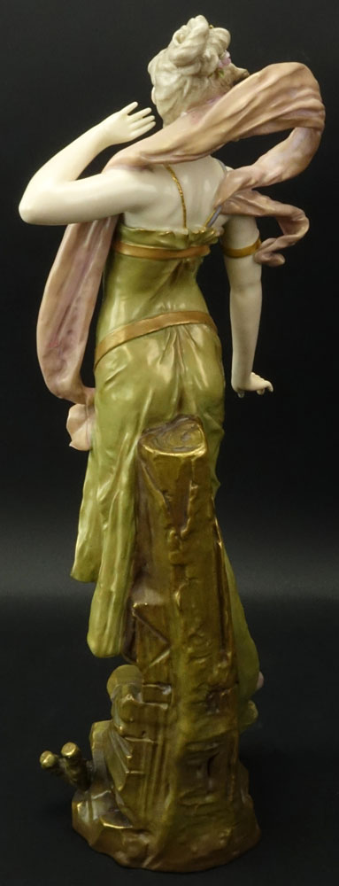 Art Nouveau Porcelain Figurine of a Young Beauty.