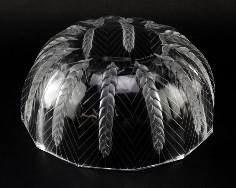 Lalique France "Ceres" Etched Crystal Bowl. 