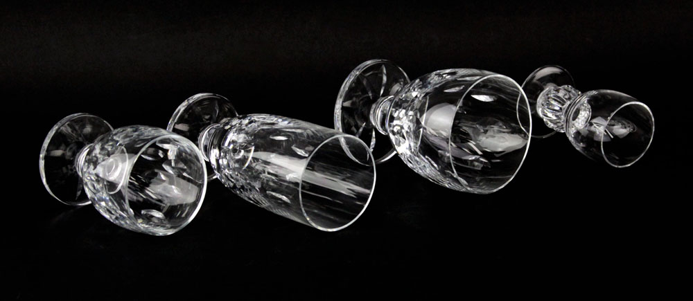 Grouping of Thirty-Seven (37) Lalique France Crystal Stemware.