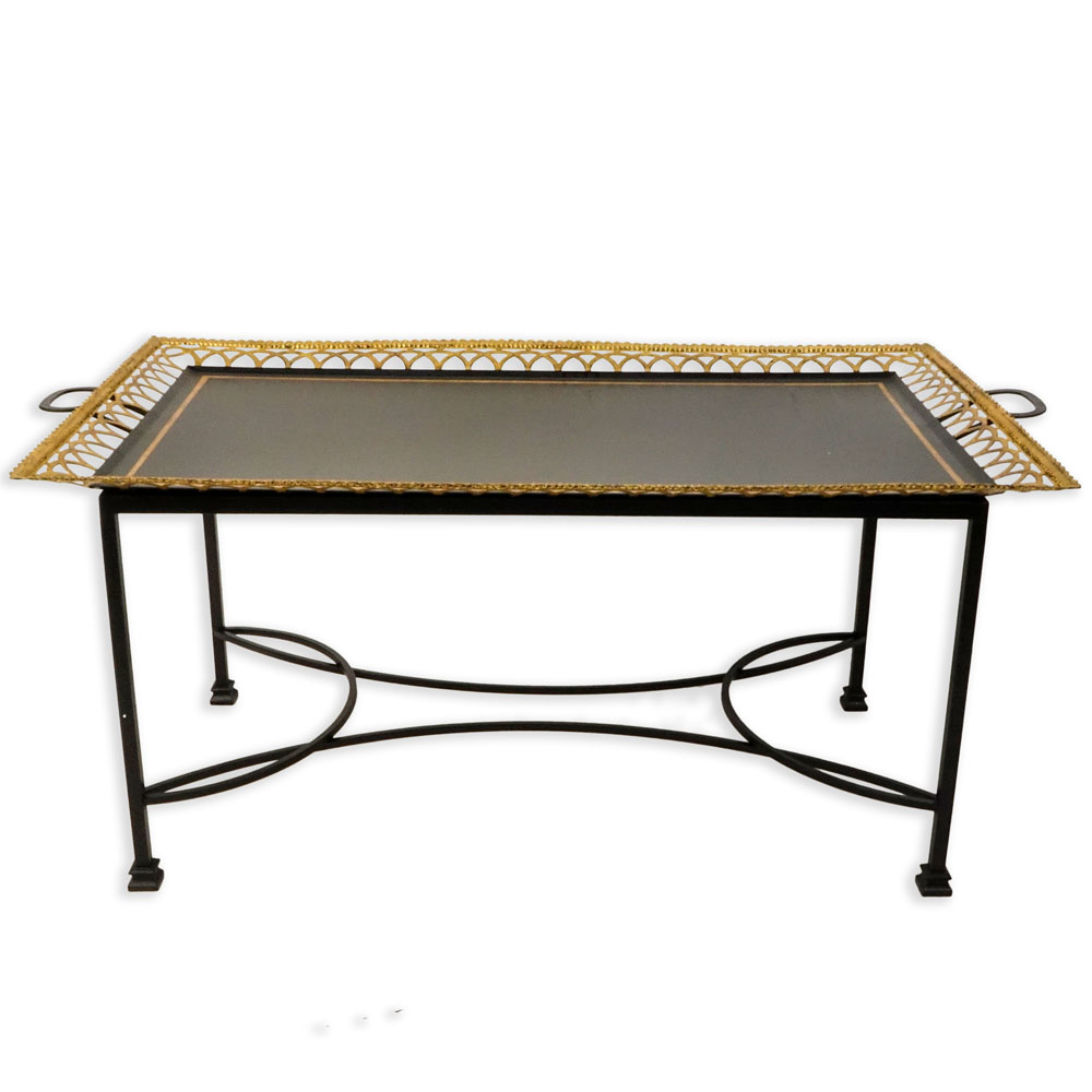 Niermann Weeks Regency Style Tole Tray Table.