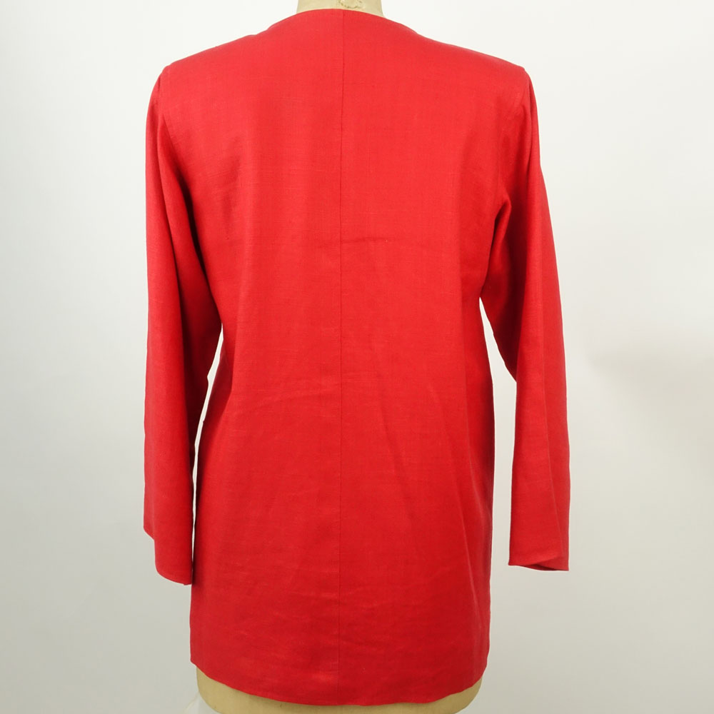 Yves Saint Laurent Rive Gauche Red Blazer Jacket