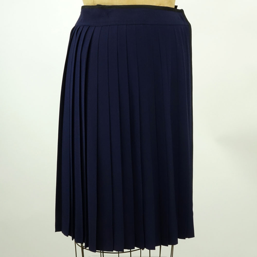 Yves Saint Laurent Rive Gauche Pleated Wrapped Skirt