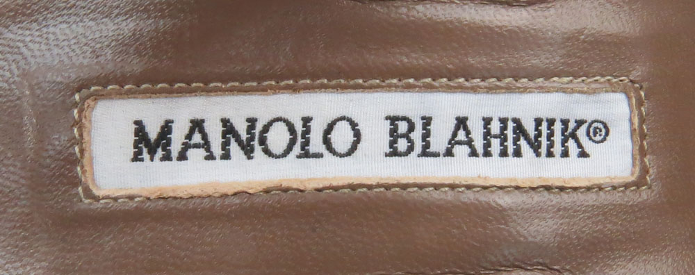 Grouping of Three (3) Manolo Blahnik Leather Heels.