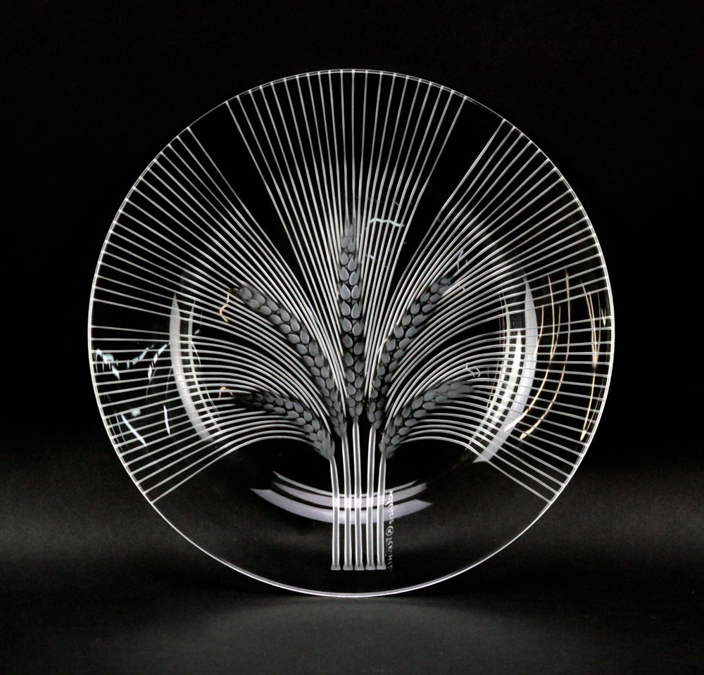 Grouping of Two (2) Lalique France "Verneuil" Crystal Plater and Salad Plate. 