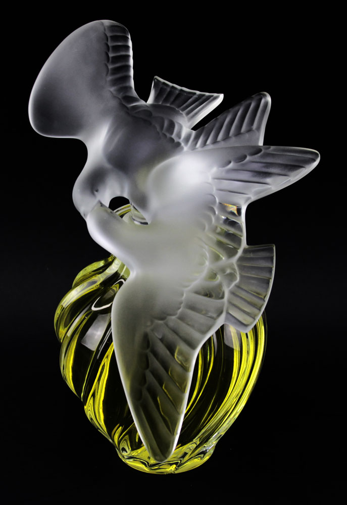 Lalique Clear and Frosted Crystal  "L'Air Du Temps" Factice Dummy. 