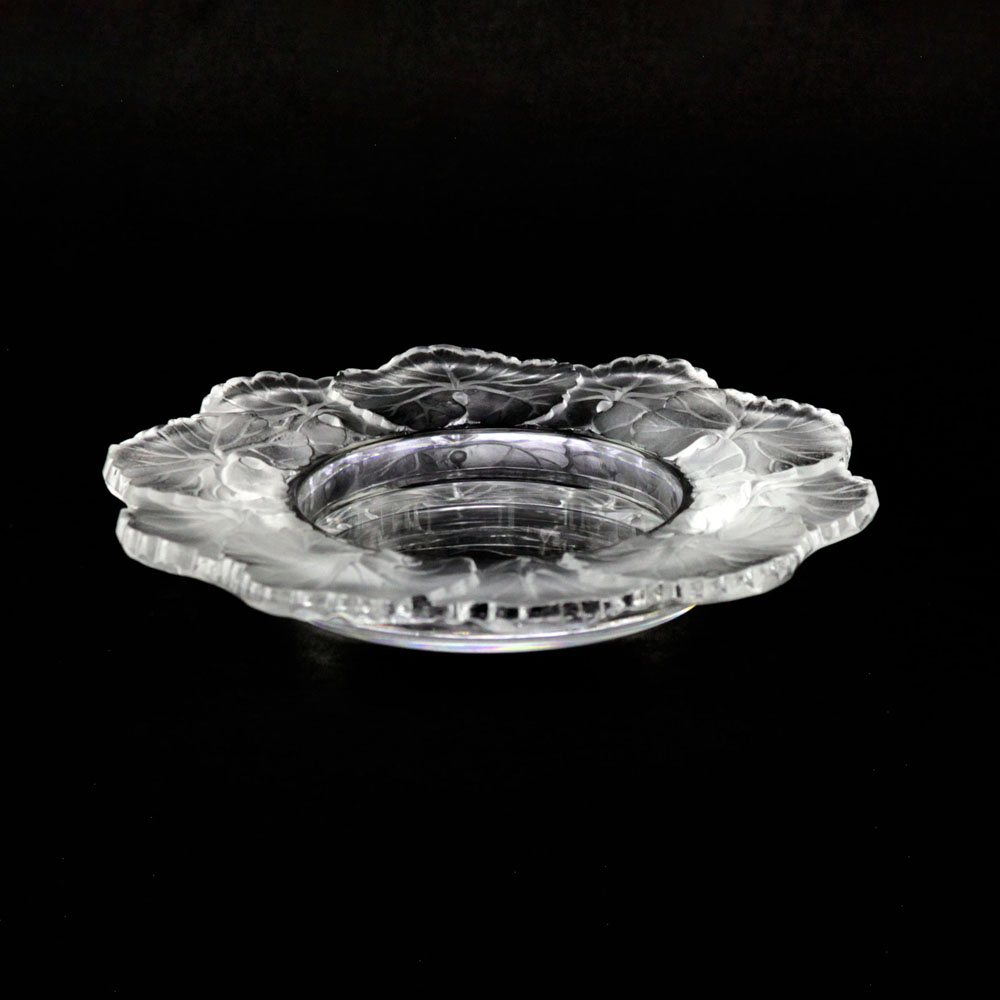 Lalique France "Honfleur" Crystal Dish. 