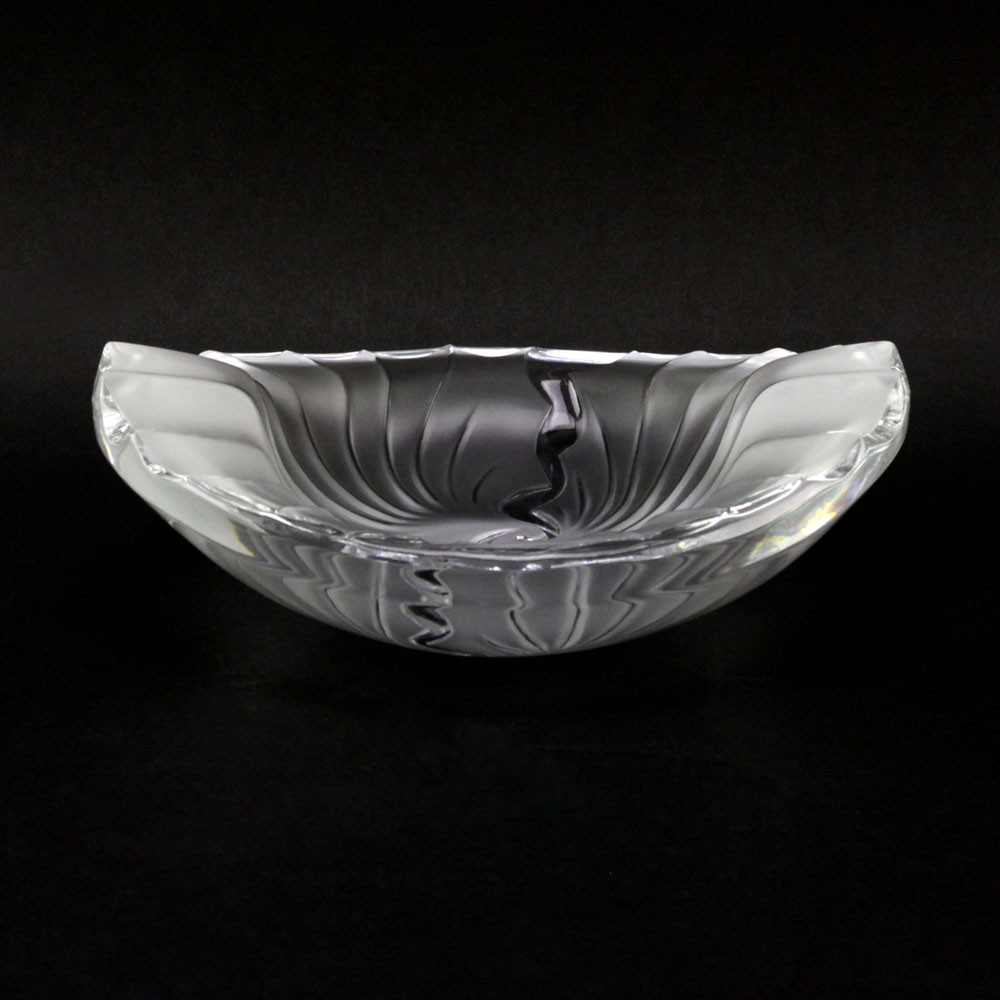 Lalique France "Nancy" Frosted Crystal Candy Dish/Ash Tray. 