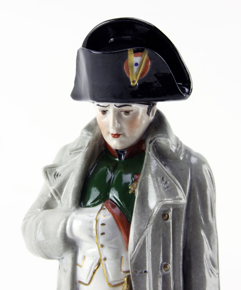 Antique German Saxony Hand painted "Napoleon I" Porcelain Figurine. 