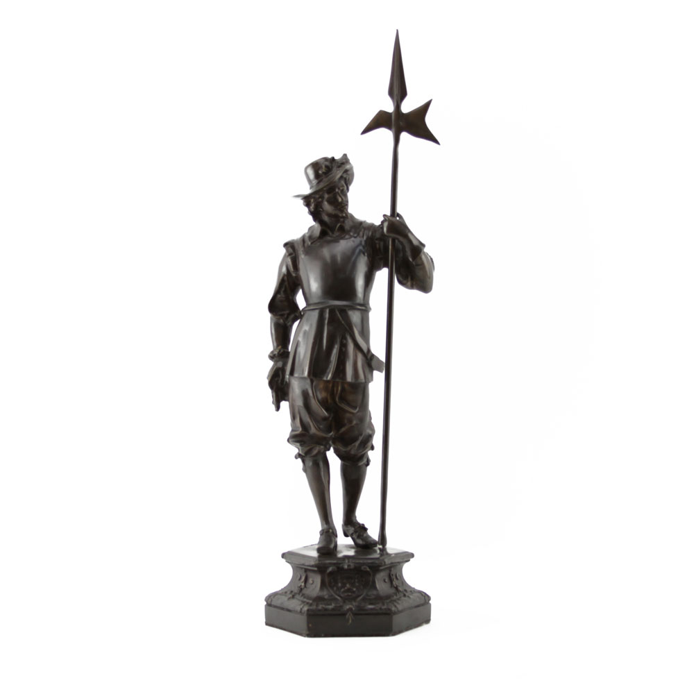 19/20th Century French Bronze Patinated Mousquetaire Sculpture