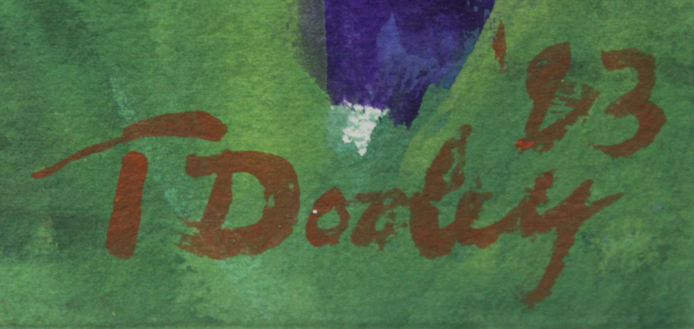 Tom Dooley, American (20th Century) Watercolor on Paper, "Garden Table"