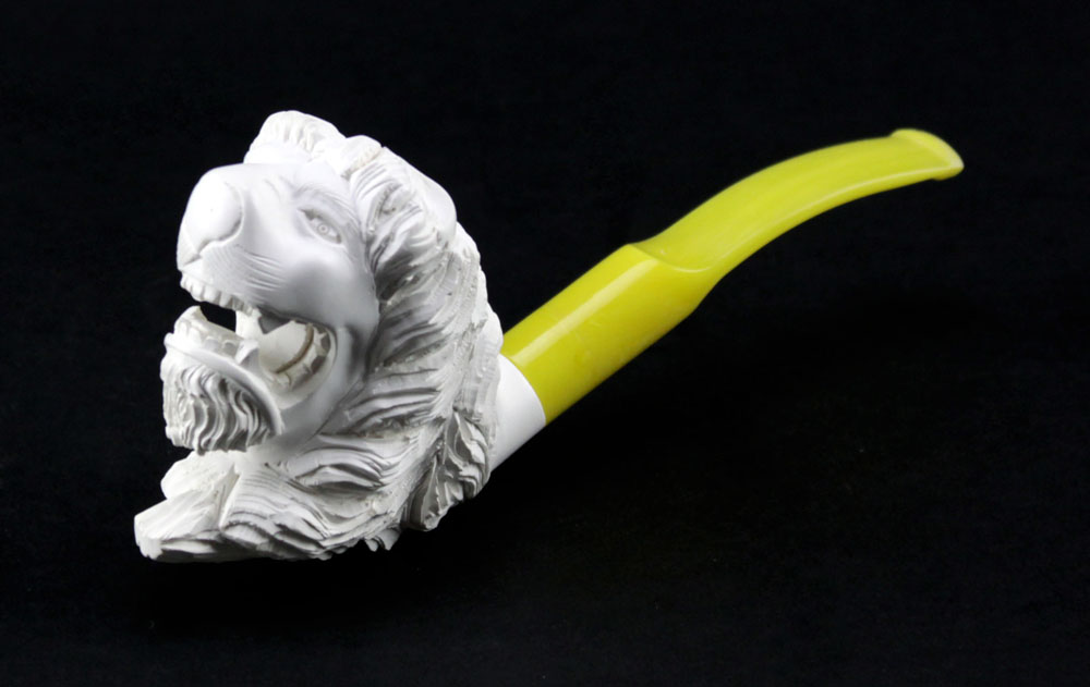 Grouping of Five (5) Hand Carved Meerschaum Pipes.