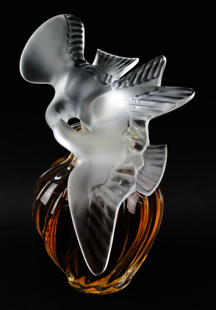 Lalique Clear and Frosted Crystal  "L'Air Du Temps" Factice.