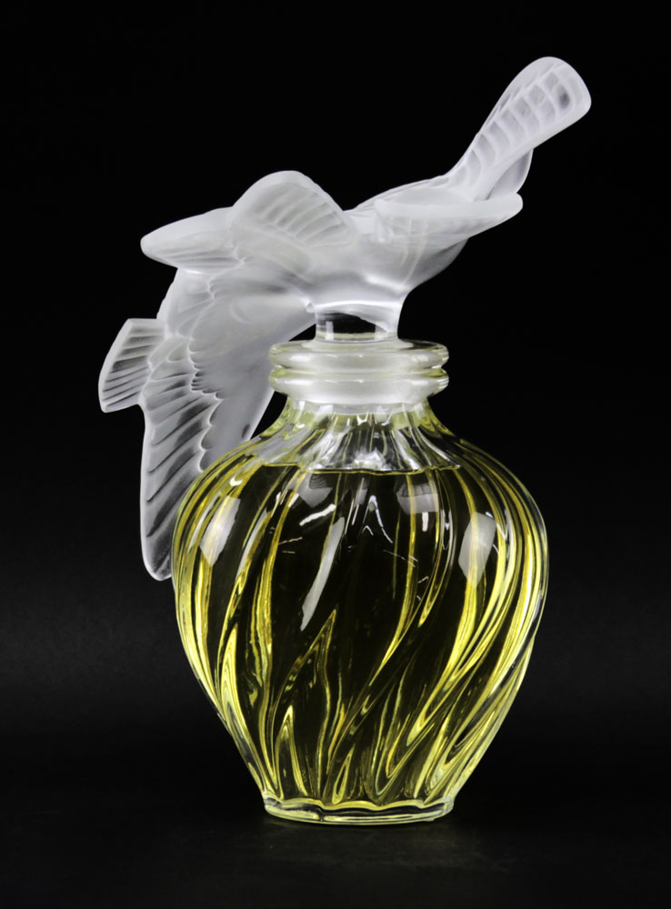 Lalique Clear and Frosted Crystal  "L'Air Du Temps" Factice. 