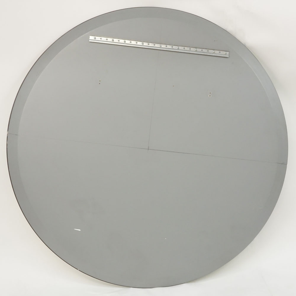 Karl Springer, American (1931-1991) Modern Saturn Beveled Mirror. 